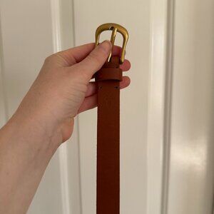 NWT Frye Brown Leather Belt size S/M